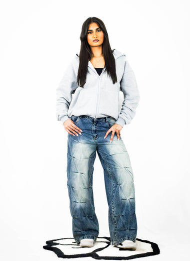 STREET DEALER ULTRA HEAVY ZIP HOODIE GREY