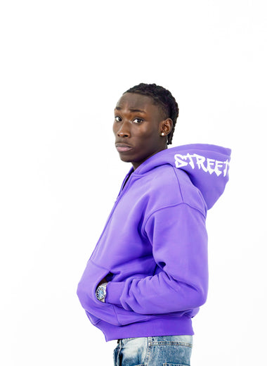 STREET DEALER ULTRA HEAVY ZIP HOODIE PURPLE