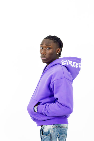 STREET DEALER ULTRA HEAVY ZIP HOODIE PURPLE