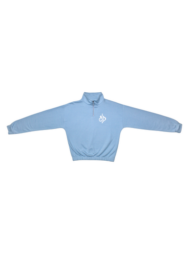 STREET DEALER CROPPED SWEATSHIRT LIGHT BLUE
