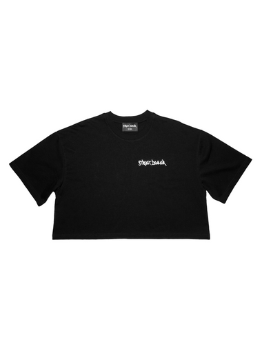 STREET DEALER CROPPED T-SHIRT BLACK