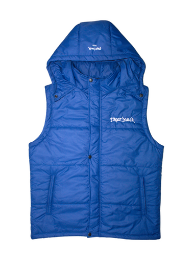 STREET DEALER PUFFER GILET BLUE