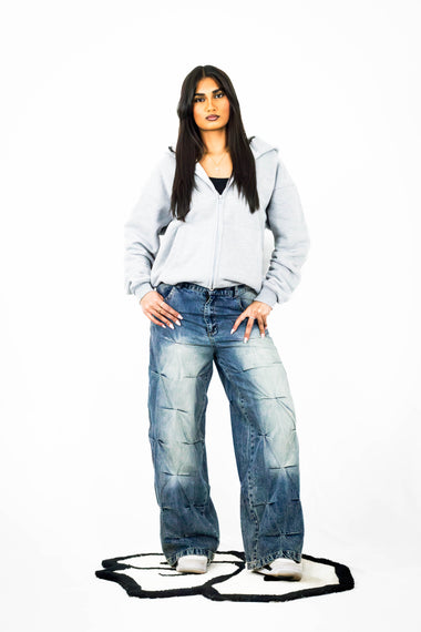 STREET DEALER ULTRA HEAVY ZIP HOODIE GREY