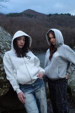 STREET DEALER GRAFFITI ZIP HOODIE WHITE