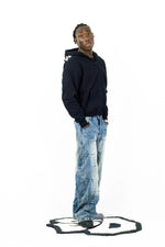 STREET DEALER ULTRA HEAVY ZIP HOODIE BLACK