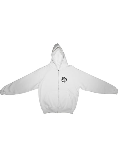 STREET DEALER GRAFFITI ZIP HOODIE WHITE