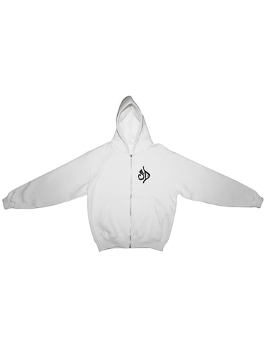 STREET DEALER GRAFFITI ZIP HOODIE WHITE