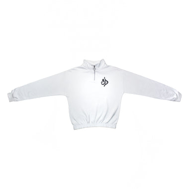 STREET DEALER CROPPED SWEATSHIRT WHITE