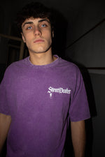 STREET DEALER SPIDER WEB T-SHIRT PURPLE