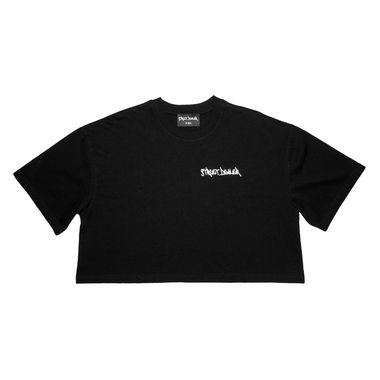 STREET DEALER CROPPED T-SHIRT BLACK