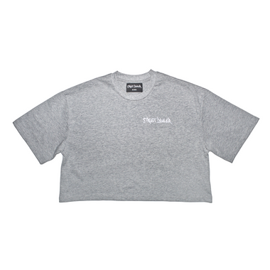STREET DEALER CROPPED T-SHIRT GREY